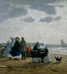 On the Beach, Dieppe by Eugene Louis Boudin