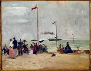On the beach of Trouville, Normandy