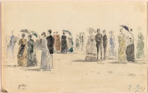 People on the Beach at Trouville