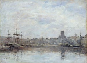 September Morning: Port of Fecamp by Eugene Louis Boudin