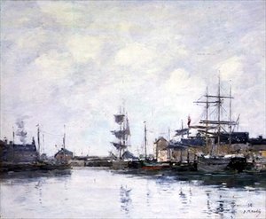 The Basin at Fecamp by Eugene Louis Boudin