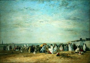 The Beach by Eugene Louis Boudin