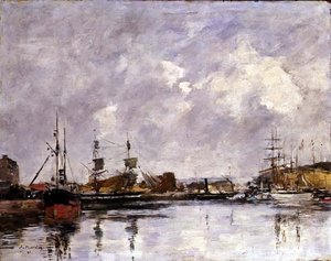 The Port of Dunkirk by Eugene Louis Boudin