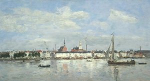 The Quay at Antwerp by Eugene Louis Boudin