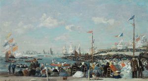The Regatta at Le Havre by Eugene Louis Boudin