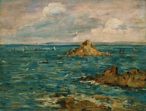 The Sea at Douarnenez by Eugene Louis Boudin