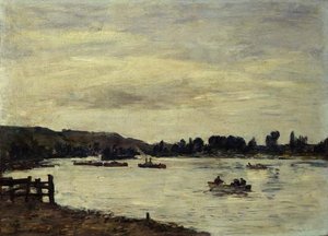 The Seine near Rouen by Eugene Louis Boudin