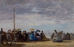 The Beach by Eugene Louis Boudin