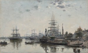 View of Bordeaux, from the Quai des Chartrons by Eugene Louis Boudin