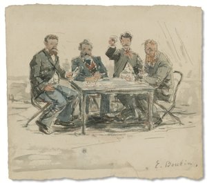 At the Saint-Siméon Farm (Jongkind, Émile van Marcke, Claude Monet and 