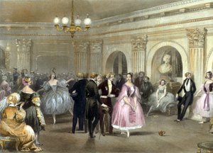 Actors from the Paris Opera, engraving by Eugene Louis Lami