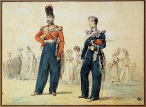 Ball Suit: Two Men in Military Uniform
