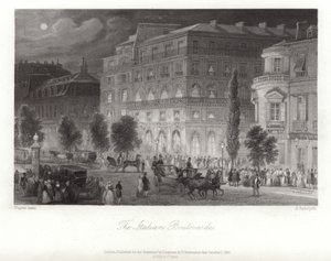 The Italian Boulevards by Eugene Louis Lami