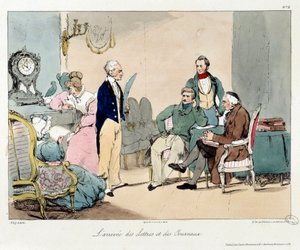 The Arrival of Letters and Newspapers. Illustration of the Book 