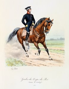 Gardes-du-Corps de Roi, tenue de manège, 1815