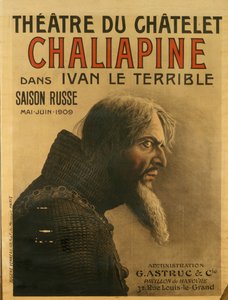 Poster for the Saison Russe at the Theatre du Chatelet by Eugene Verneau