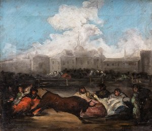 The Running of the Bulls, circa 1860
