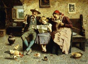 Reading the News by Eugenio Zampighi