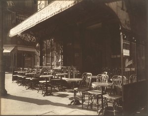 Café, Avenue de la Grande-Armée, 1924-1925 by Eugène Atget