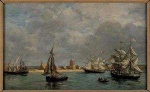 The Port of Camaret by Eugene Louis Boudin