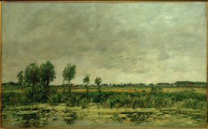 Moor near Honfleur by Eugene Louis Boudin