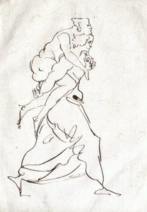 Aeneas and Anchises by Ferdinand Victor Eugene Delacroix