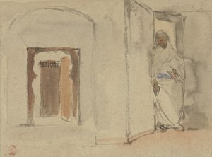 Arab at the Door of His House by Eugène Delacroix