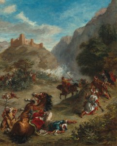 Arabs Skirmishing in the Mountains by Eugène Delacroix