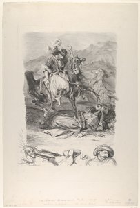 Combat of the Giaour and the Pasha by Eugène Delacroix