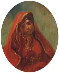 Half-Figure of a Moroccan Woman by Eugène Delacroix