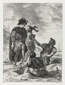 Hamlet: Hamlet and Horatio with the Grave Diggers by Eugène Delacroix