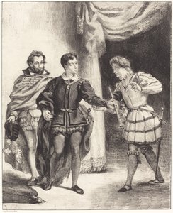 Hamlet and Guildenstern Act III, Scene II by Eugène Delacroix