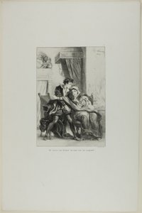 Hamlet and the Queen, plate 10 from Hamlet by Eugène Delacroix