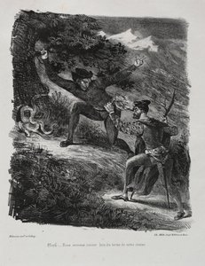 Illustrations for Faust: Faust and Mephistopheles in the Mountains of the Harz by Eugène Delacroix