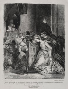 Illustrations for Faust: Marguerite at Church