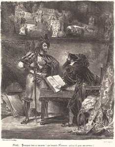 Mephisto Appears to Faust by Eugène Delacroix