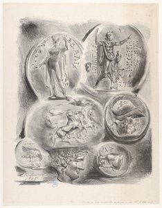 Studies of Seven Greek Coins, 1825 by Eugène Delacroix