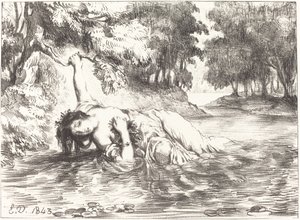 The Death of Ophelia Act IV, Scene VII by Eugène Delacroix