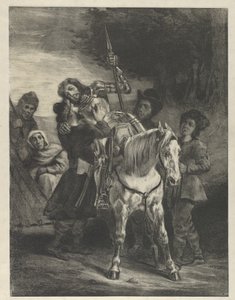 The Wounded Goetz Taken in by the Gypsies by Eugène Delacroix