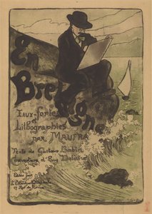 Portrait of Maxime Maufra Drawing on a Rock