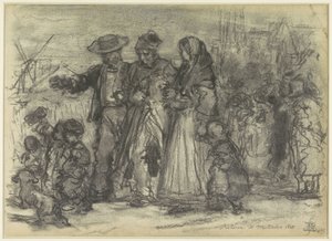 Homecoming of an Old Soldier, After the Battle of Waterloo by Eugène François de Block