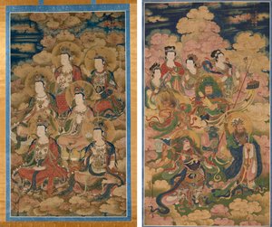 The Bodhisattvas of the Ten Stages in Attaining the Most Perfect Knowledge; The Eight Hosts of Deva, Naga, and Yakshi by Eugène Fromentin