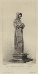 Wooden Figure of St Francis of Assisi by Alonzo Cano by Eugène Gaujean