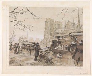 View of the Quai de Montebello in Paris