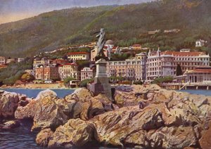 Abbazia, Now Opatija in Croatia: Madonna del Mare, Nello Sfondo la Chiesa di S Maria Annunciata