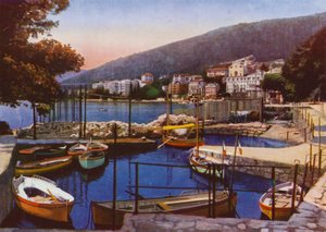 Abbazia, now Opatija in Croatia: Porticciuolo con veduta del lungomare Sud