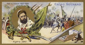 Abdelkader El Djezairi, Algerian Sufi saint and military leader, 1840 by European School