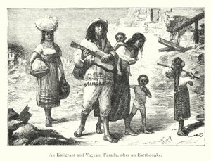 An Emigrant and Vagrant Family, After an Earthquake by European School