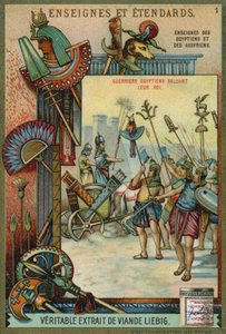 Ancient Egyptian warriors saluting their king by European School