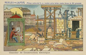 Automated Electric Building Site in the Year 2000 by European School